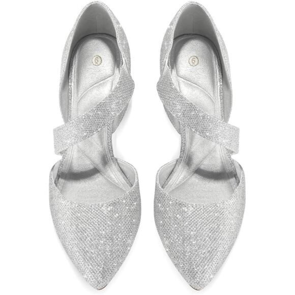 Women's Pointed Toe Low Stiletto Heel Dress Pumps Shoes - Picture 3 of 7